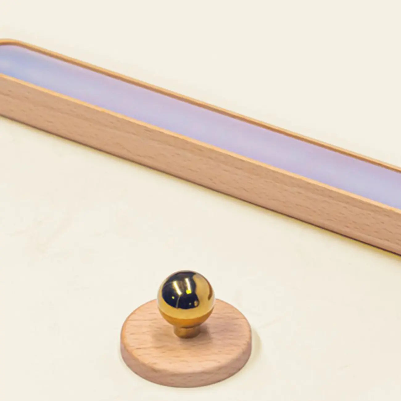 Lampada da bagno a LED rettangolare in legno regolabile
