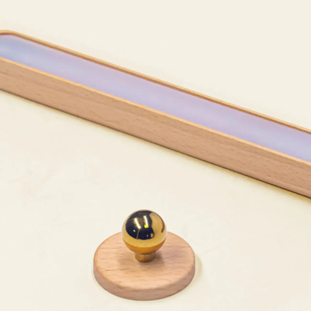 Lampada da bagno a LED rettangolare in legno regolabile
