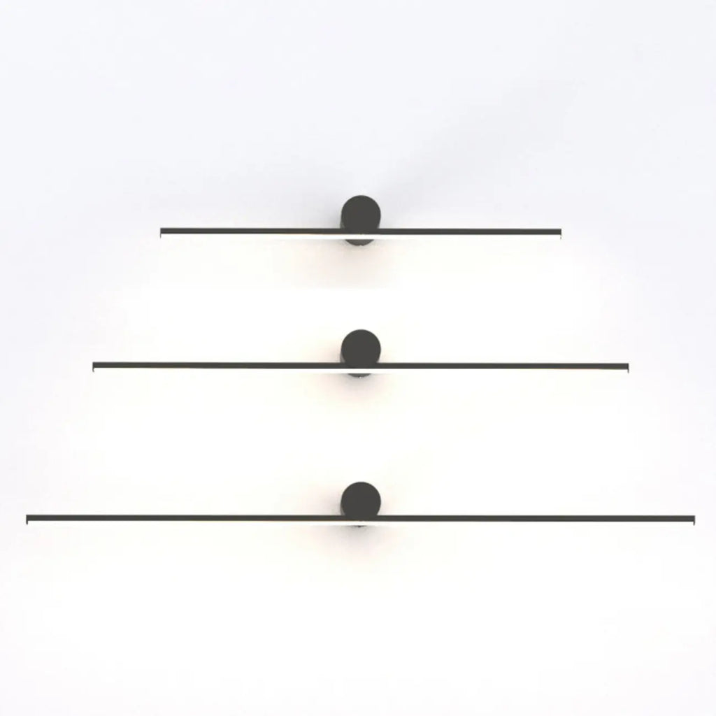 Applique murale LED linéaire noire à intensité variable pour salle de bain
