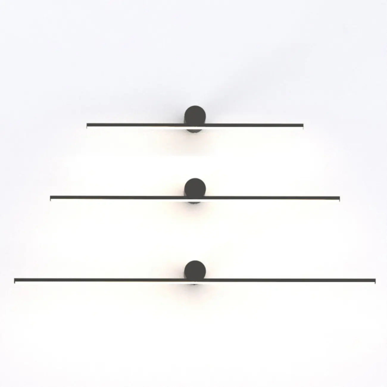 Applique murale LED linéaire noire à intensité variable pour salle de bain