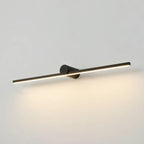 Applique murale LED linéaire noire à intensité variable pour salle de bain