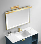 Applique murale linéaire LED en métal doré, réglable, pour salle de bain