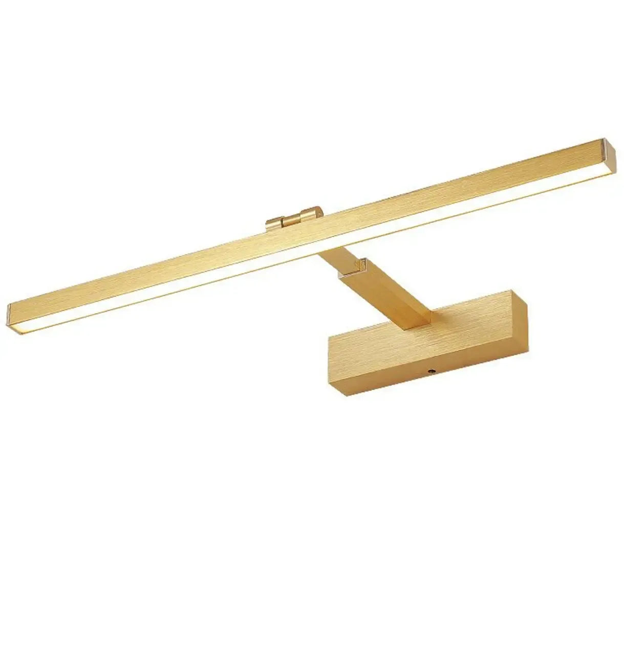Applique murale linéaire LED en métal doré, réglable, pour salle de bain