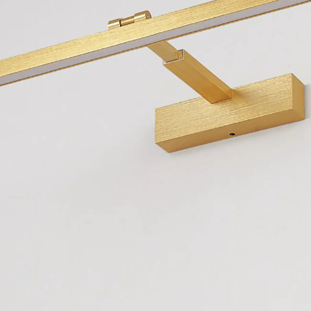 Applique murale linéaire LED en métal doré, réglable, pour salle de bain
