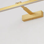 Applique murale linéaire LED en métal doré, réglable, pour salle de bain
