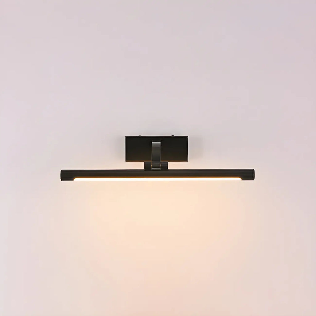 Applique murale LED cylindrique noire moderne avec abat-jour en acrylique