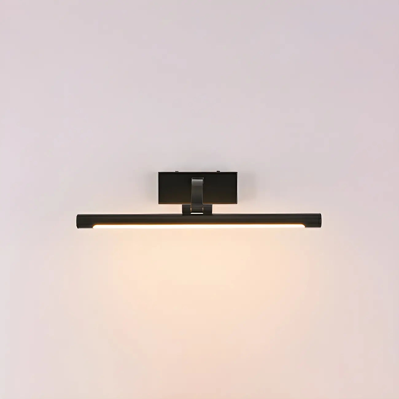 Applique murale LED cylindrique noire moderne avec abat-jour en acrylique