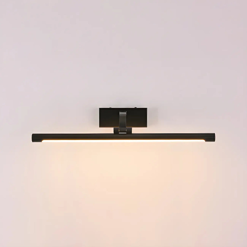 Applique murale LED cylindrique noire moderne avec abat-jour en acrylique
