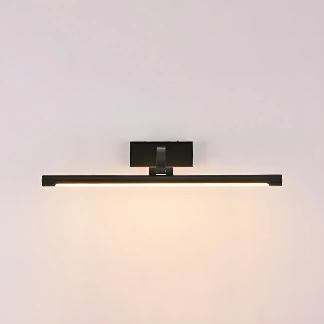 Applique murale LED cylindrique noire moderne avec abat-jour en acrylique