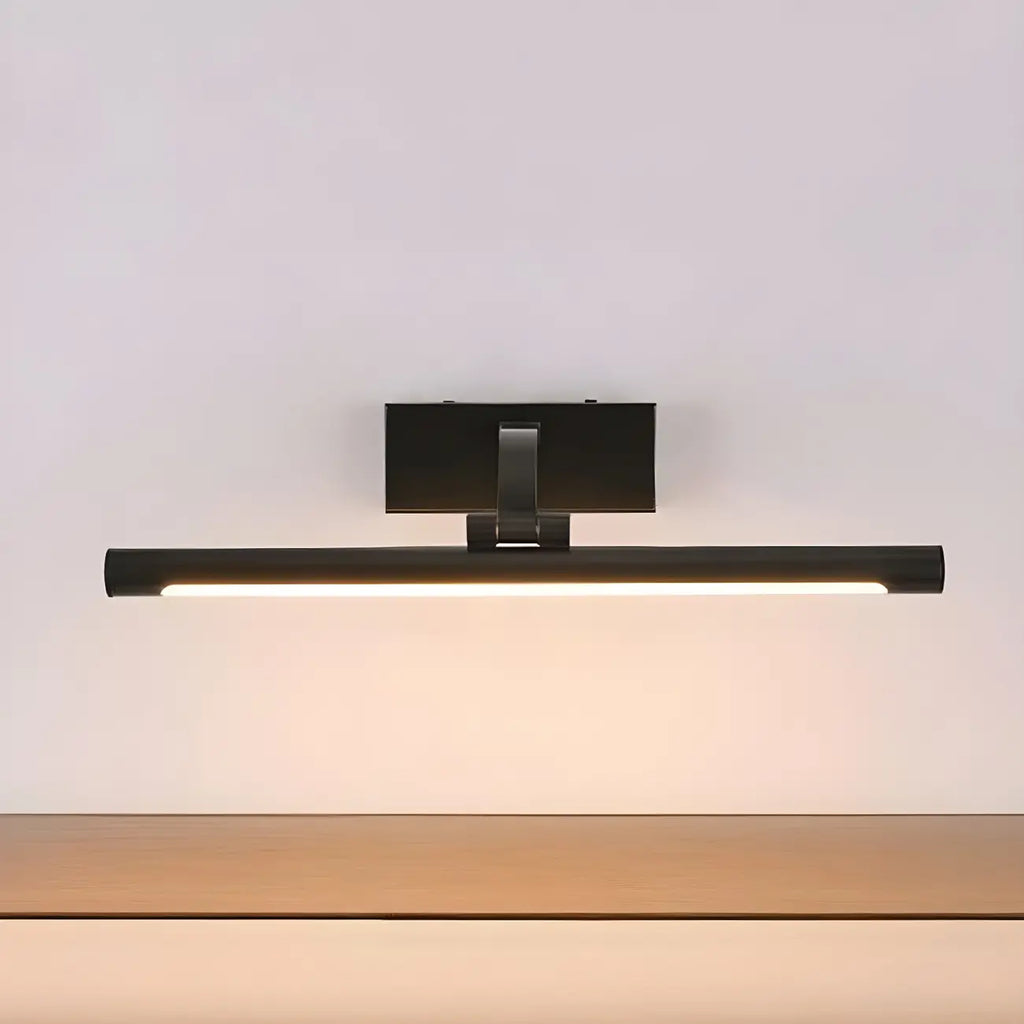 Applique murale LED cylindrique noire moderne avec abat-jour en acrylique
