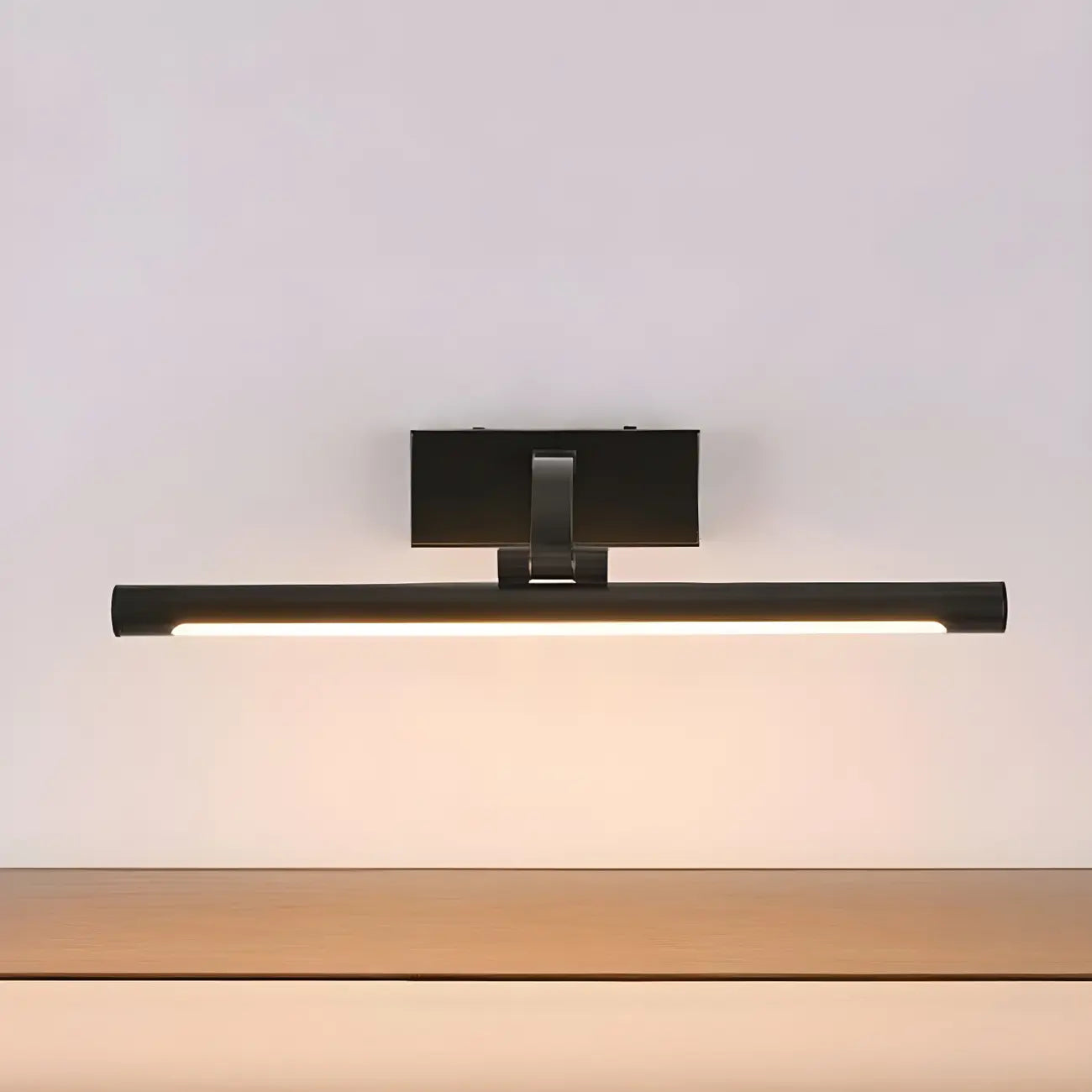 Applique murale LED cylindrique noire moderne avec abat-jour en acrylique