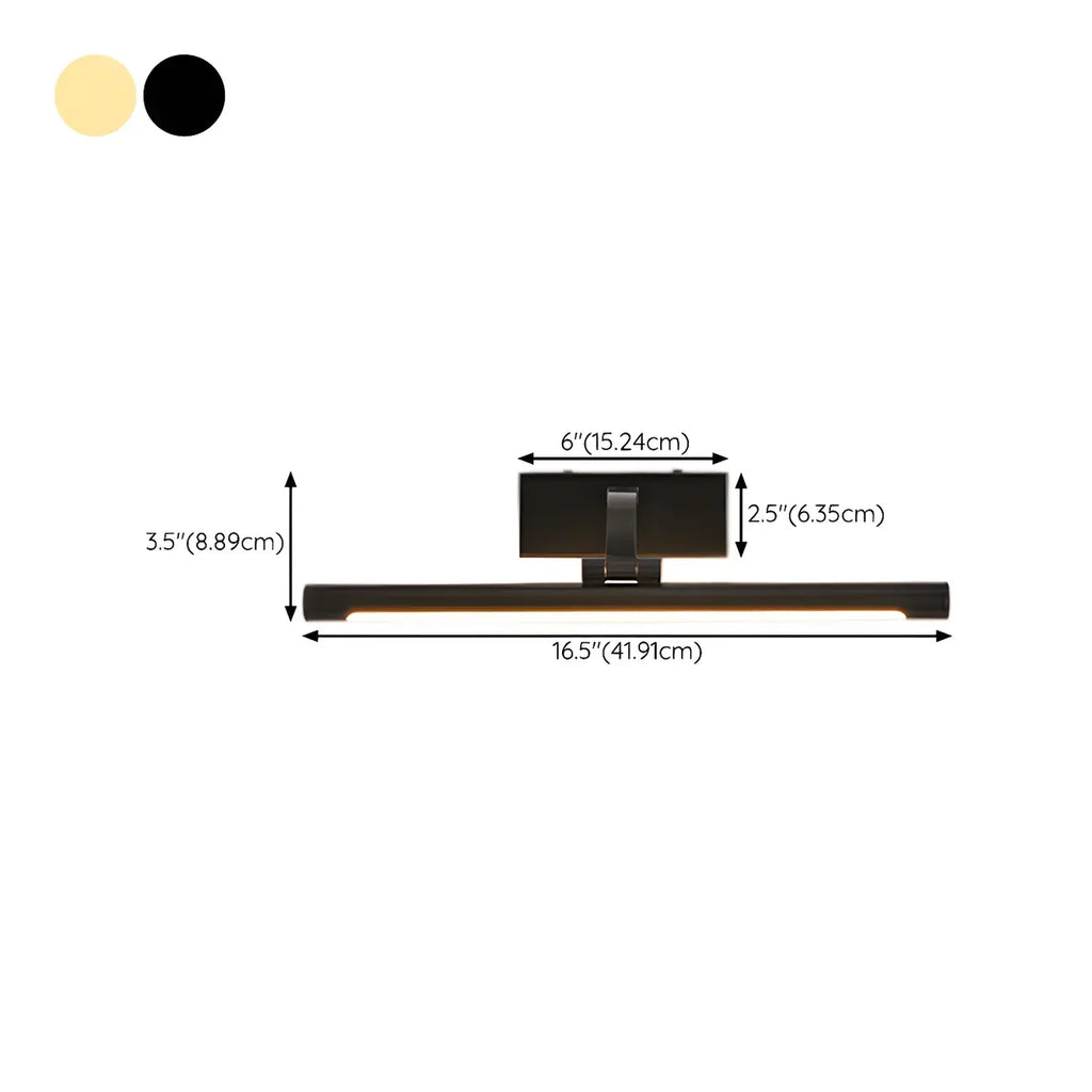 Applique murale LED cylindrique noire moderne avec abat-jour en acrylique