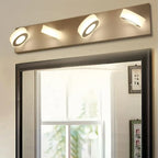 Applique murale LED circulaire moderne à 4 têtes pour miroir de salle de bain
