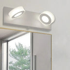 Applique murale LED circulaire moderne à 4 têtes pour miroir de salle de bain