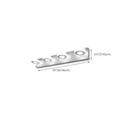 Applique murale LED circulaire moderne à 4 têtes pour miroir de salle de bain