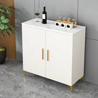Buffet en bois gris glamour avec placards