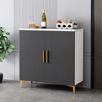 Buffet en bois gris glamour avec placards