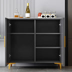 Buffet en bois gris glamour avec placards