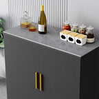 Buffet en bois gris glamour avec placards