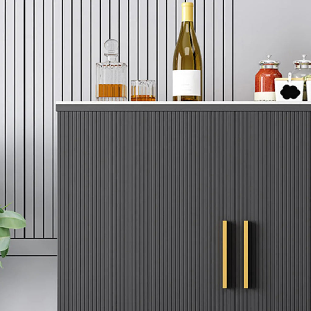 Buffet en bois gris glamour avec placards