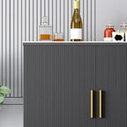 Buffet en bois gris glamour avec placards