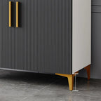 Buffet en bois gris glamour avec placards