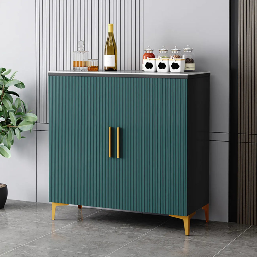 Buffet en bois gris glamour avec placards
