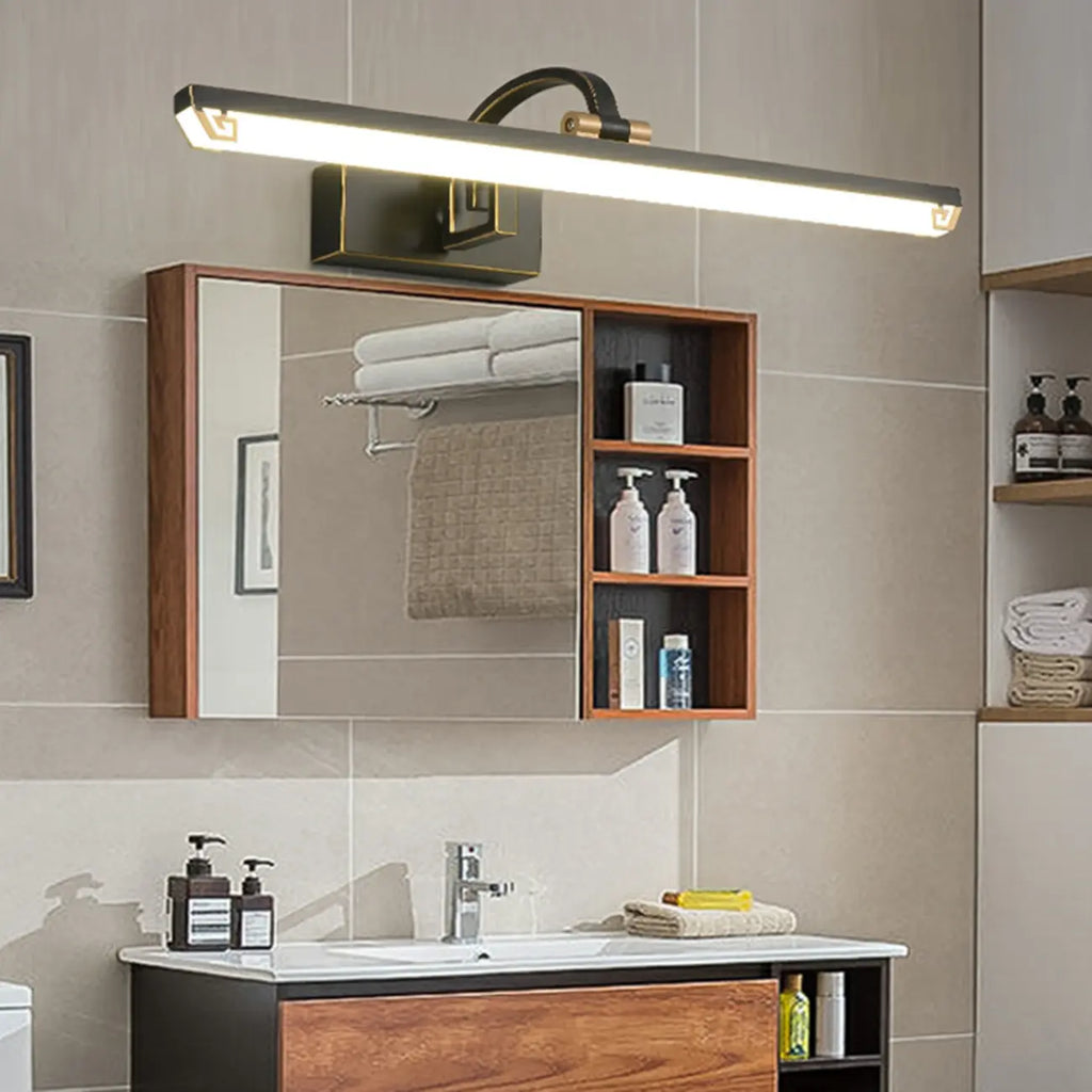 Lampada da Bagno a LED da Toeletta in Acrilico Nero ad Arco