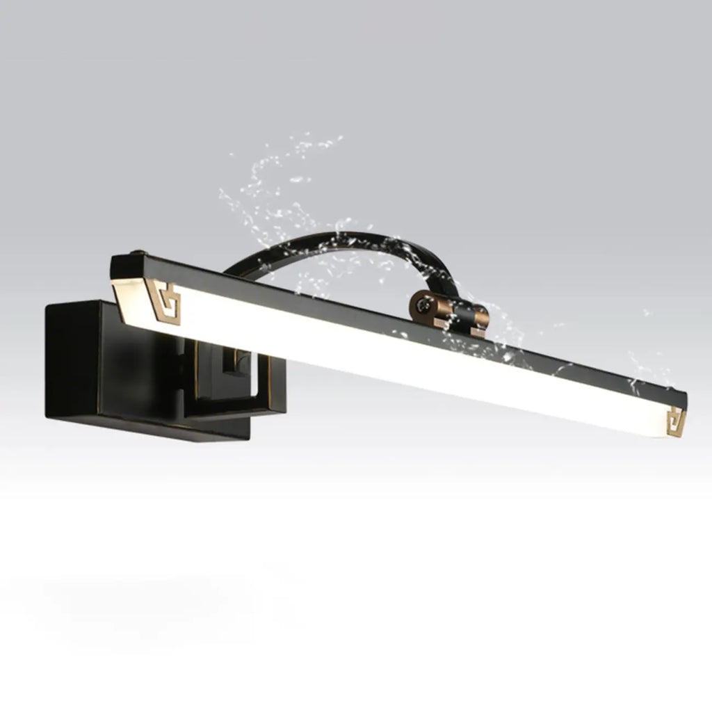 Lampada da Bagno a LED da Toeletta in Acrilico Nero ad Arco