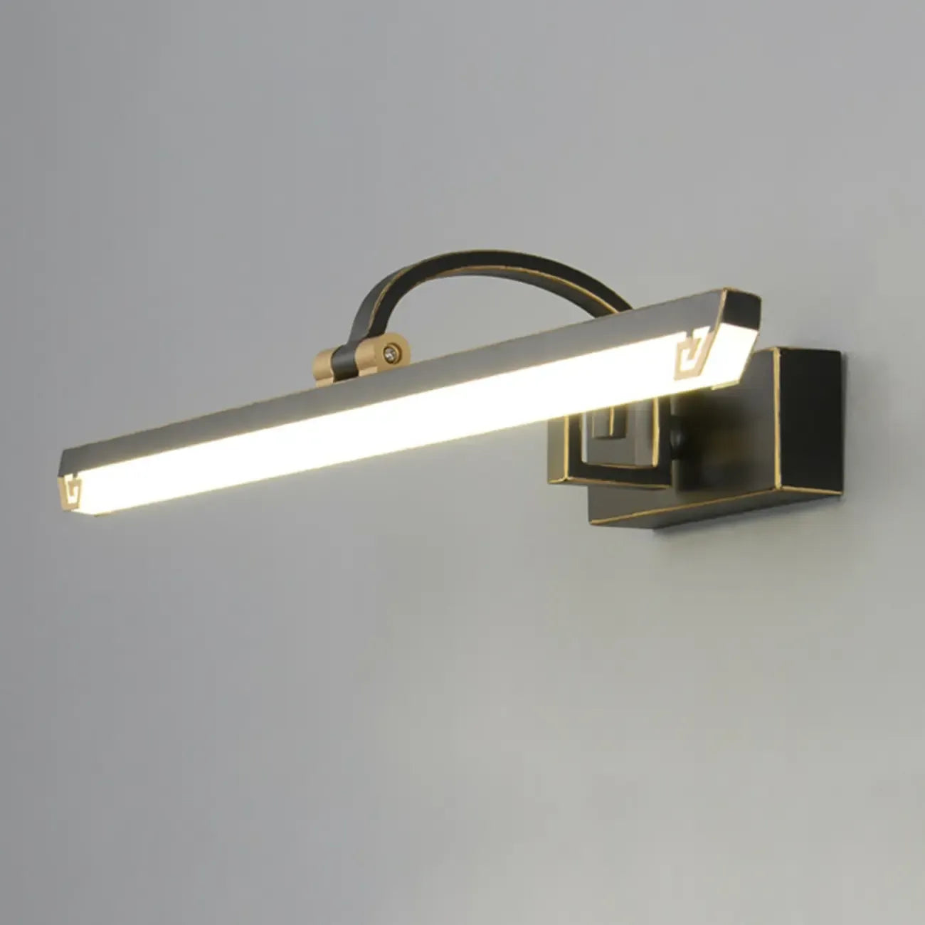Lampada da Bagno a LED da Toeletta in Acrilico Nero ad Arco