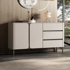 Buffet glamour en bois blanc et noir avec rangement