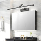 Applique murale minimaliste LED noire tubulaire avec bras articulé
