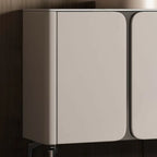 Buffet glamour en bois blanc et noir avec rangement