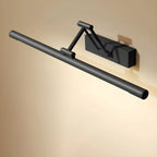 Applique murale minimaliste LED noire tubulaire avec bras articulé