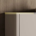 Buffet glamour en bois blanc et noir avec rangement