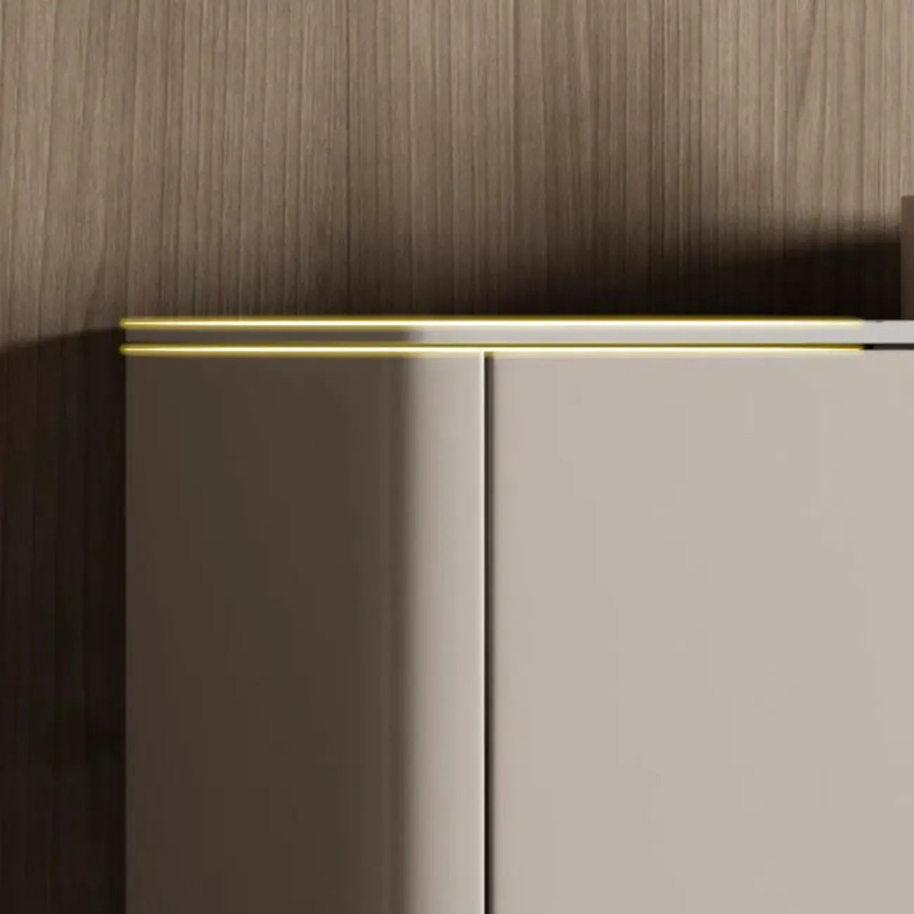 Buffet glamour en bois blanc et noir avec rangement
