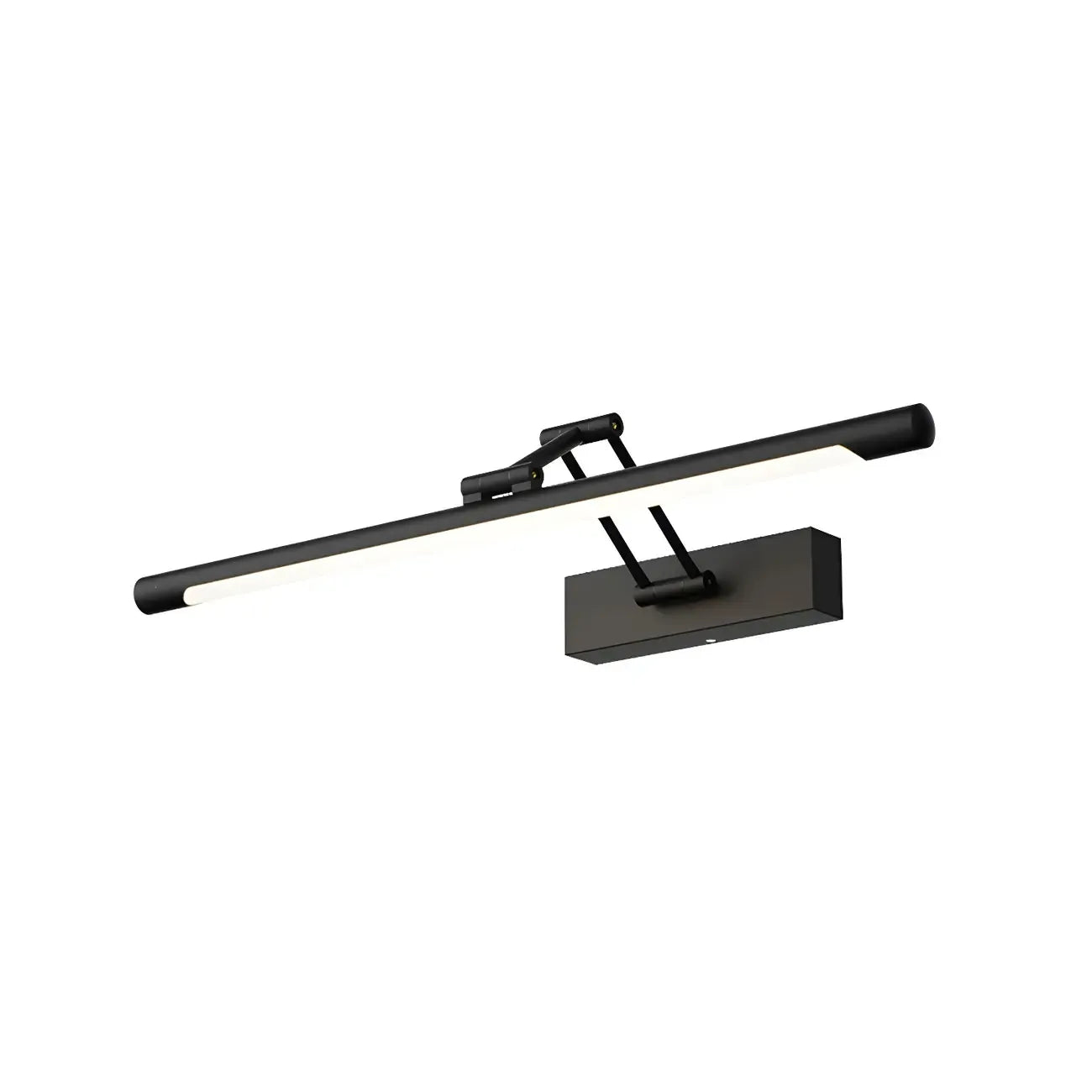 Applique murale minimaliste LED noire tubulaire avec bras articulé