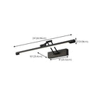 Applique murale minimaliste LED noire tubulaire avec bras articulé