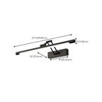 Applique murale minimaliste LED noire tubulaire avec bras articulé