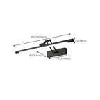 Applique murale minimaliste LED noire tubulaire avec bras articulé