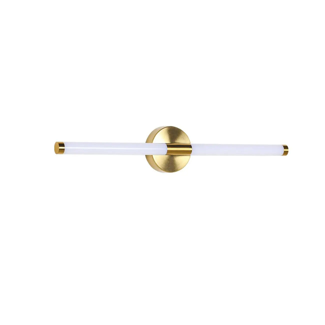 Applique murale moderne en métal tubulaire doré à LED pour chambre à coucher