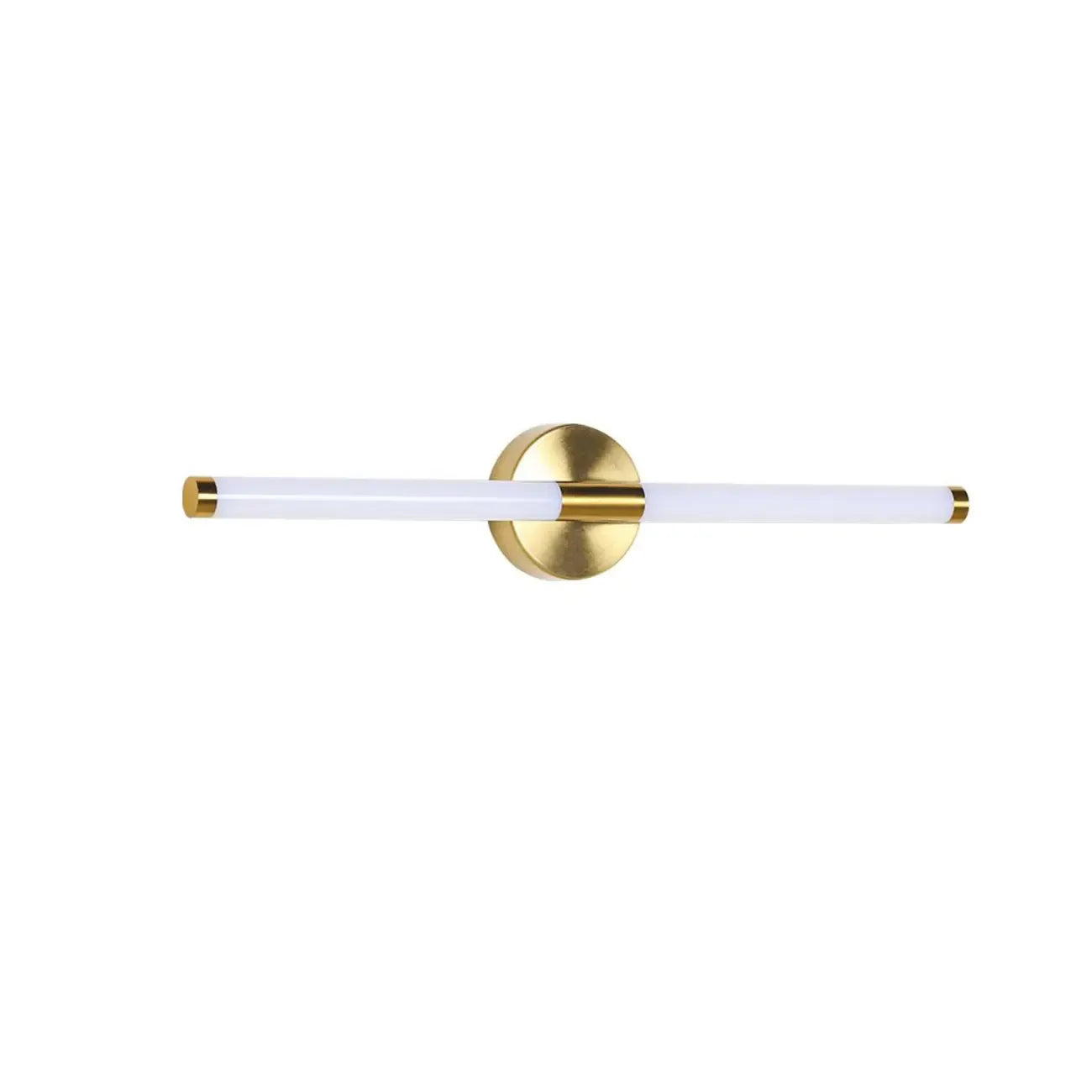Applique murale moderne en métal tubulaire doré à LED pour chambre à coucher