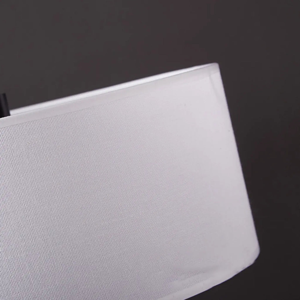Lampe de table moderne géométrique en tissu, à brancher, pour chambre à coucher
