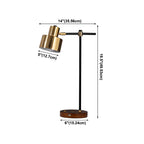 Lampe de table contemporaine en métal noir avec œil protecteur