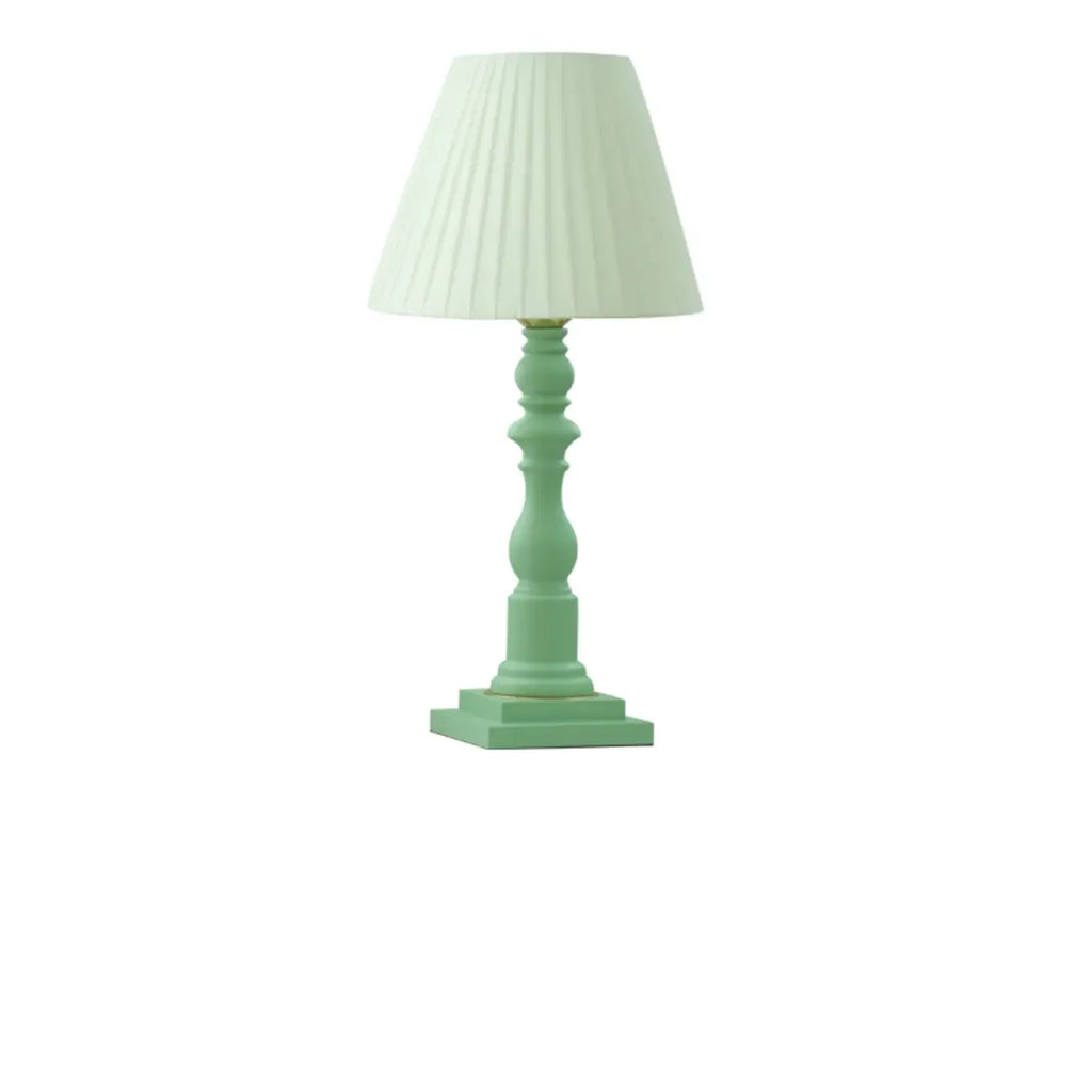 Lampe de chevet moderne et élégante avec base en bois et tissu