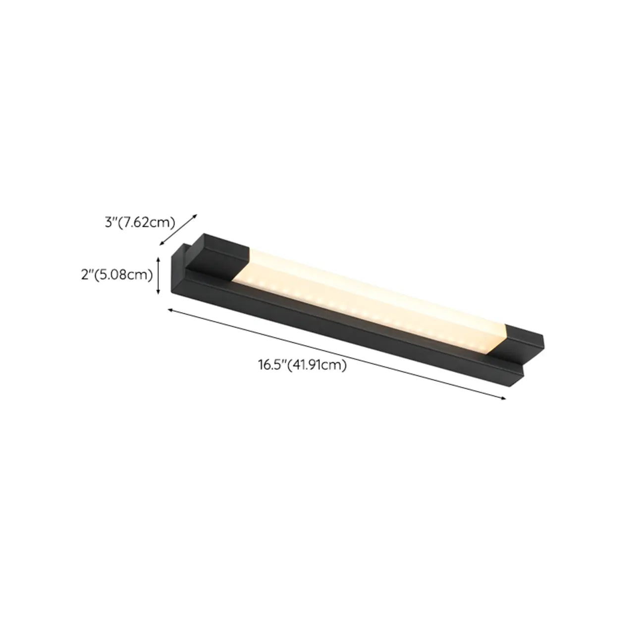 Applique murale moderne noire à LED dimmable avec abat-jour en acrylique