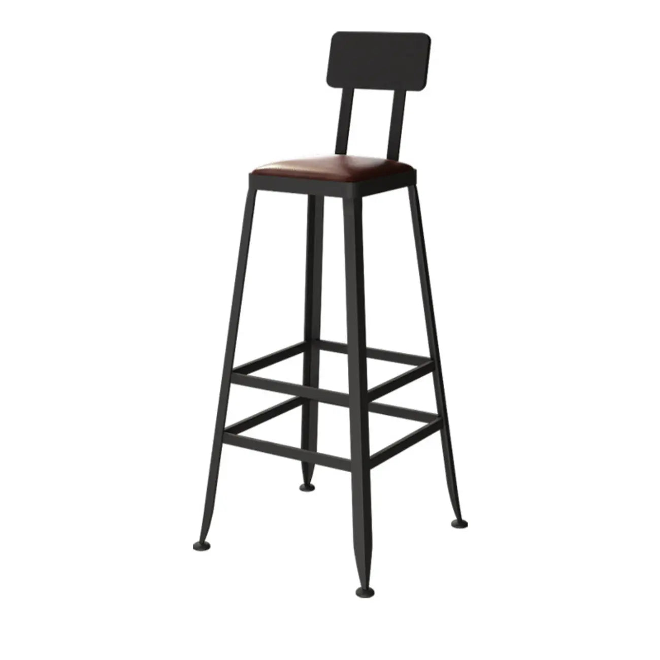 Ensemble de bar industriel en bois massif avec pieds en métal