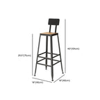 Ensemble de bar industriel en bois massif avec pieds en métal
