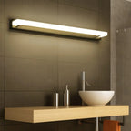Applique murale LED moderne en acrylique noir à intensité variable pour salle de bain
