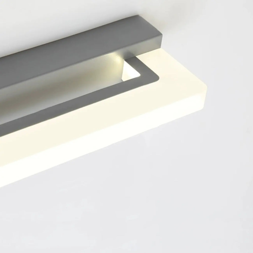 Applique murale LED moderne en acrylique noir à intensité variable pour salle de bain